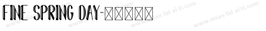Fine Spring Day字体转换